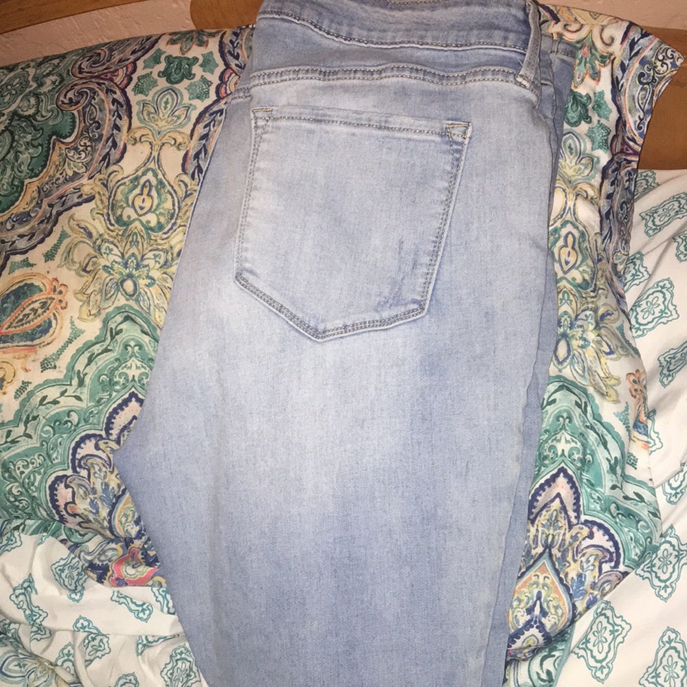 Mid rise rock star super skinny jeans